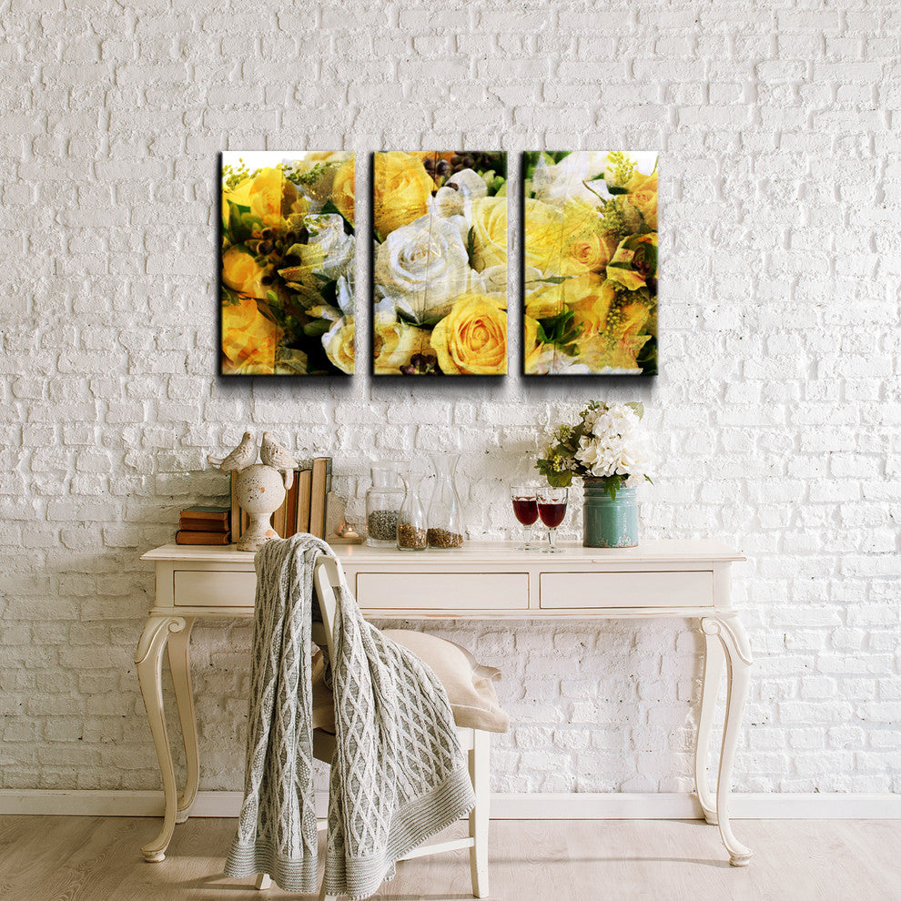 Abstract Rose Study Canvas Wall Art, 3-Piece Set