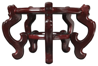 Oriental Porcelain Fish Bowl Stand, 13.5"