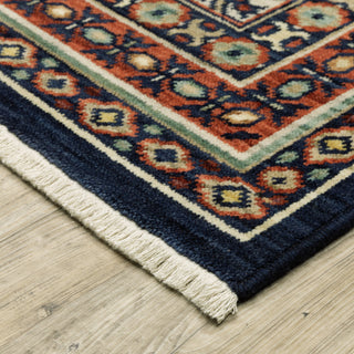 Oriental Weavers Lilihan 003B6 Geometric Rug, Navy, 3'3"x5'