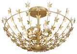 Birch 3-Light Ceiling Light, Burnished Brass