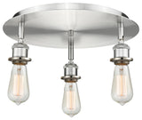 Ballston-3 Light 12" Flush Mount-Satin Nickel Finish
