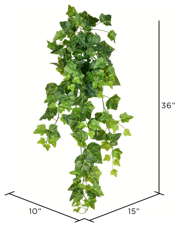 Vickerman Artificial 36" Large Hanging Ivy Bush.
