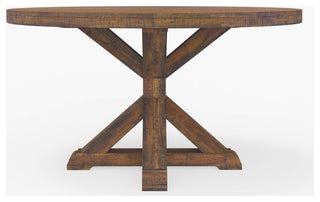 Newberry Round Dining Table, Medium Brown