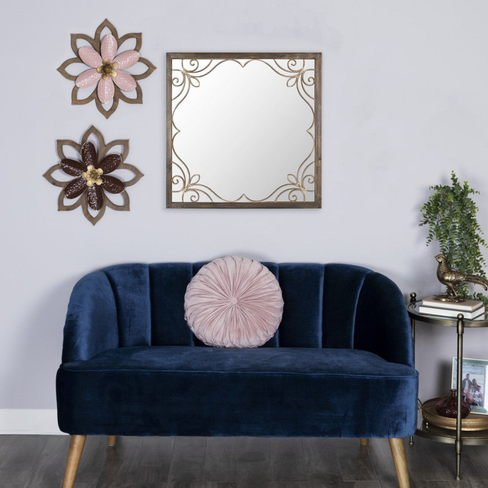 Pink Layered Floral Wall D"cor