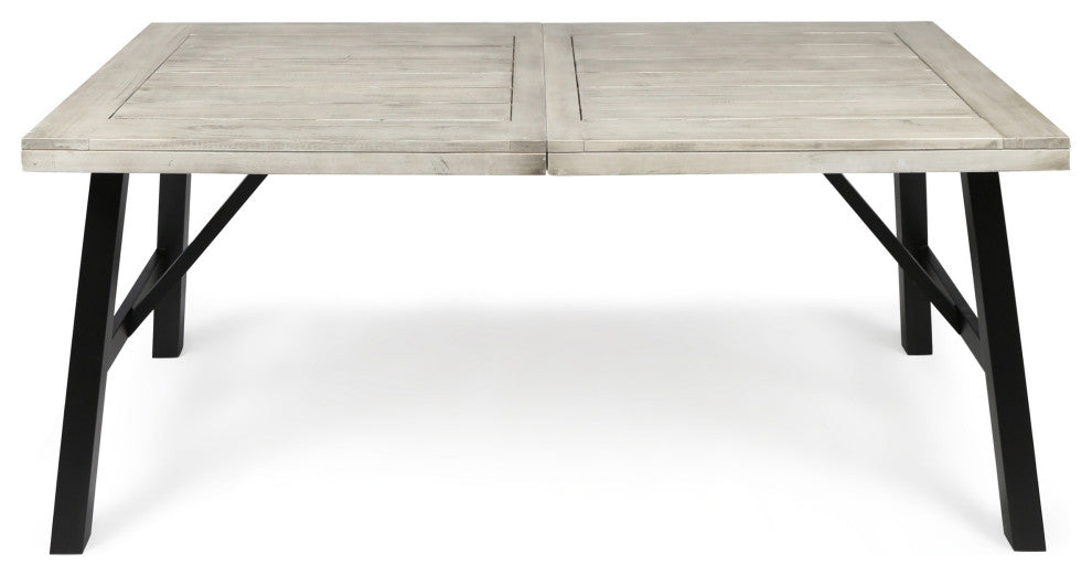 Monterey 6-Seater Outdoor Acacia Wood and Wicker Dining Set