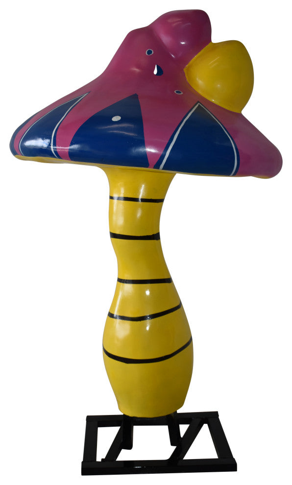Happy Giant Mushroom Made of Resin for Outdoors Indoors Size: 43" x 43" x 68"H