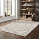 Noble Abstract Gridwork Ivory/ Grey Indoor Area Rug, Ivory, 9'10"x12'10"