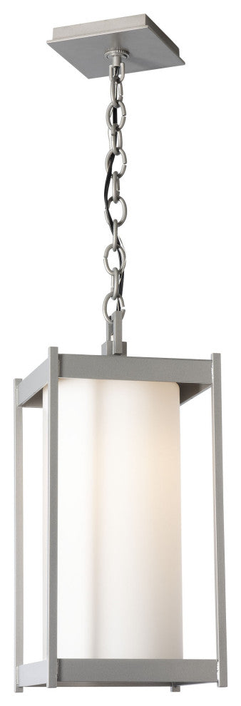 Cela Large Outdoor Lantern Coastal Burnished Steel Finish, Opal Glass