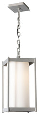 Cela Large Outdoor Lantern Coastal Burnished Steel Finish, Opal Glass