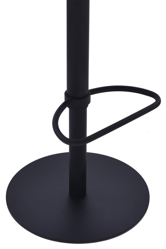 Zuma Swivel Metal Bar Stool, Adjustable, Matte Black Metal, Vintage Coffee