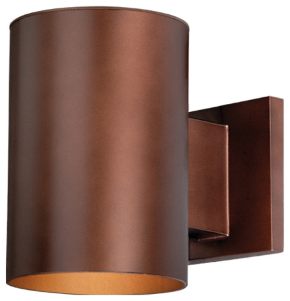 Vaxcel, Chiasso Aluminum Outdoor Wall Sconce, Bronze, 1-Light 7"