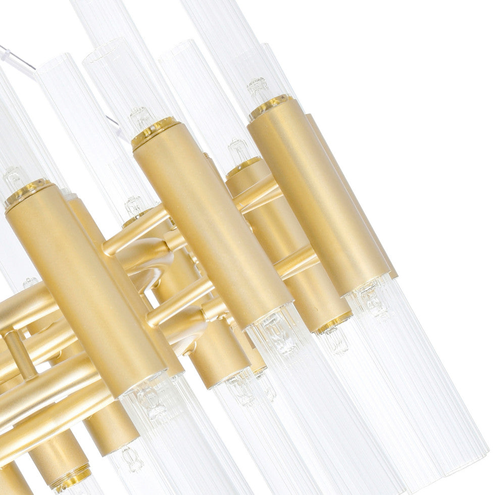Orgue 72 Light Chandelier With Satin Gold Finish