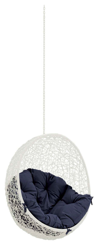White Navy Hide Outdoor Patio Swing Chair Without Stand