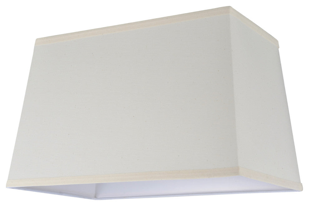 Aspen Creative 36021 Rectangle Hardback Shape Spider Lamp Shade in Off White