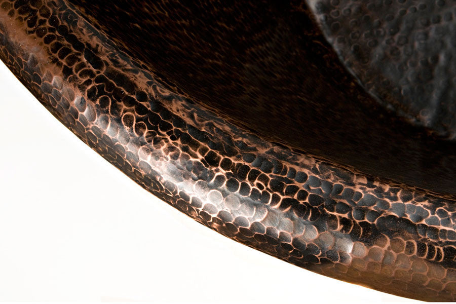BTS67DB 67'' Hammered Copper Single Slipper Bathtub