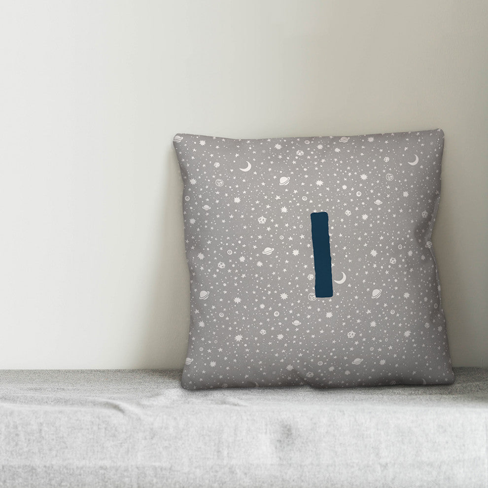 Monogram I Space Doodle 16x16 Spun Poly Pillow