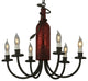 18 Wide Tuscan Vineyard 6 Light Chandelier