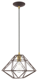 Livex Lighting 1-Light Mini Pendant, Bronze