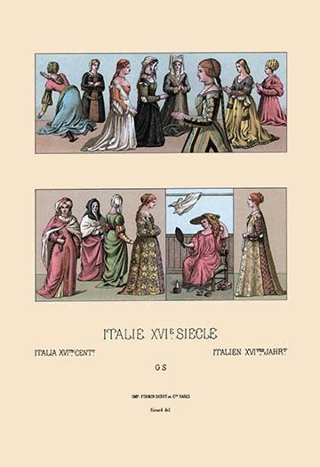 Feminine Dress of Sixteenth Century Italy and Holland