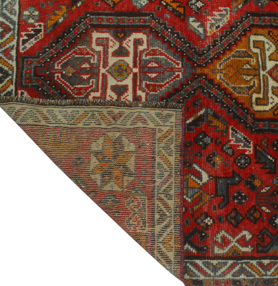 Fine Vintage Distressed Ellis Red Rug