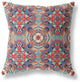 18" Orange Blue Cloverleaf Boho Suede Throw Pillow