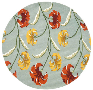 Safavieh Soho Soh767A Floral Rug, Blue/Multi, 6'0"x6'0" Round