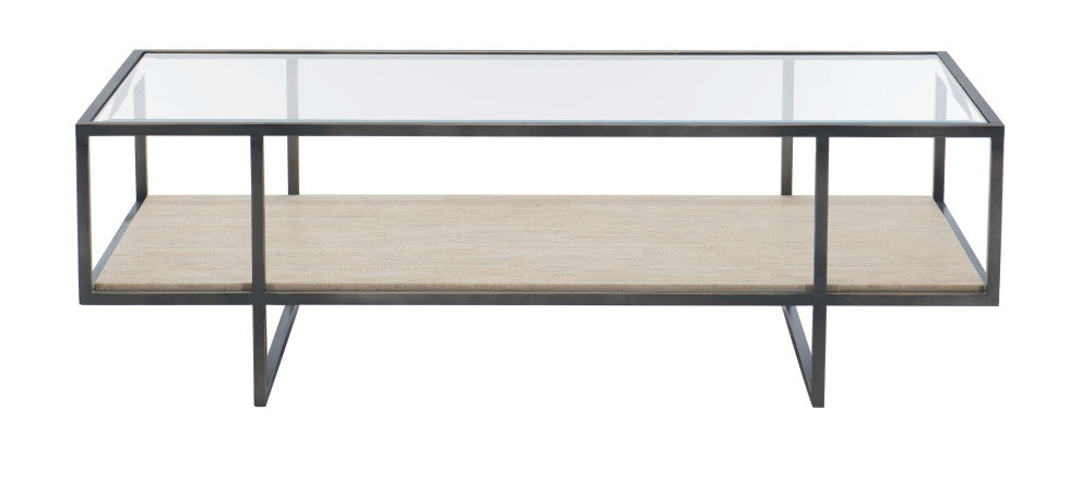 Bernhardt Harlow Metal Rectangular Cocktail Table