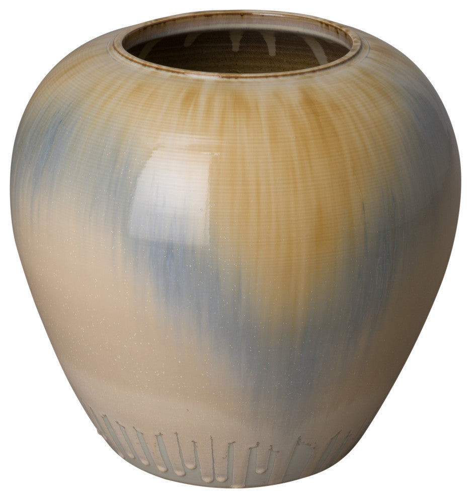 19" Wide Falling Rain Ceramic Vase