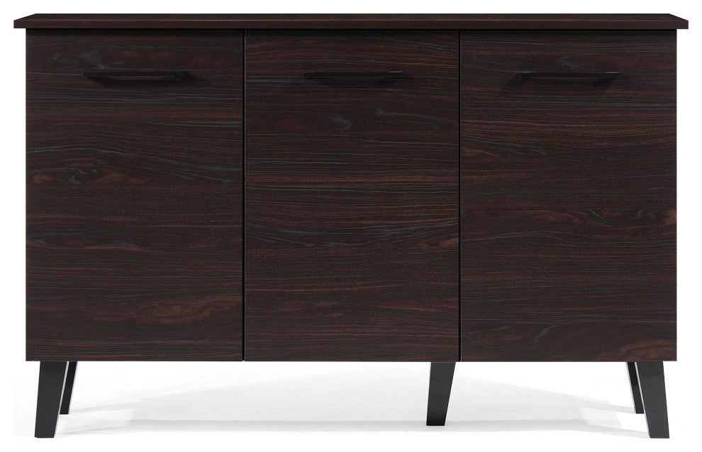 GDF Studio Emilia Mid Century Modern Finished Fiberboard Cabinet, Wenge