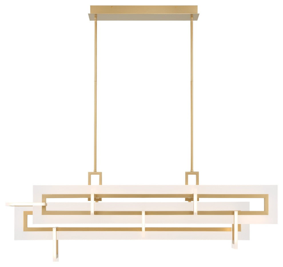 Inizio Geometric LED Chandelier, Gold