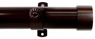 Cap 1.5" Curtain Rod 115-165", Cocoa