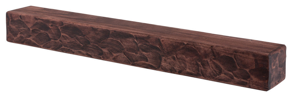 Rough Hewn Fireplace Shelf Mantel, Mahogany, 36"