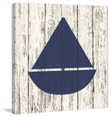 "Blue Boat" Painting Print on Wrapped Canvas