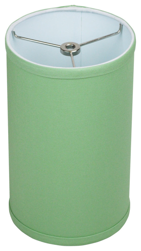 Fenchel Shades 6"x6"x10" Spider Attachment Drum Lamp Shade, Linen Celadon