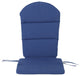 GDF Studio Amenda Outdoor Acacia Adirondack Chairs With Cushions, Set of 2, Gray/Navy Blue