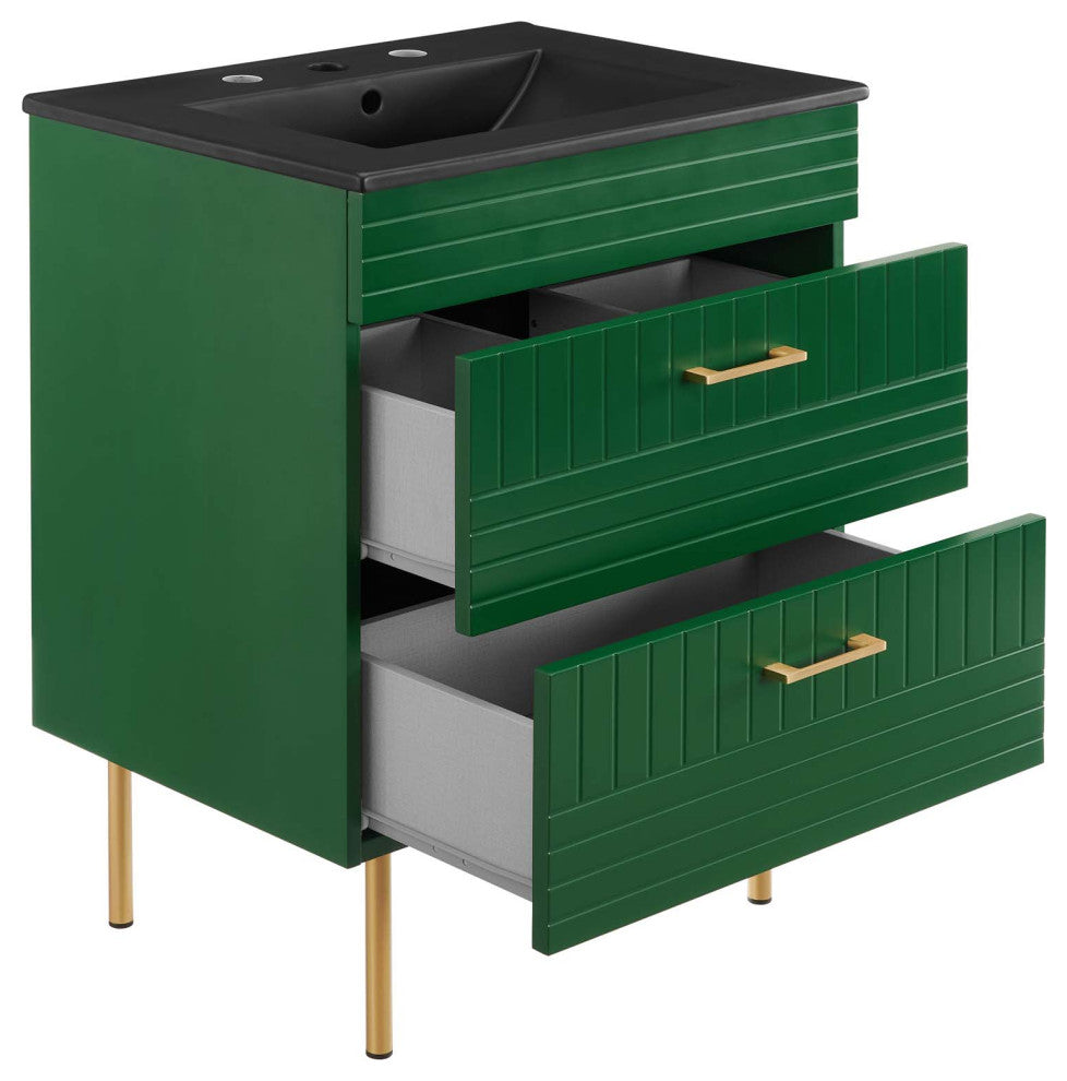 Daybreak 24" Bathroom Vanity, Green Black