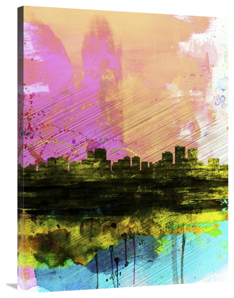 "Anchorage Watercolor Skyline" Fine Art Print