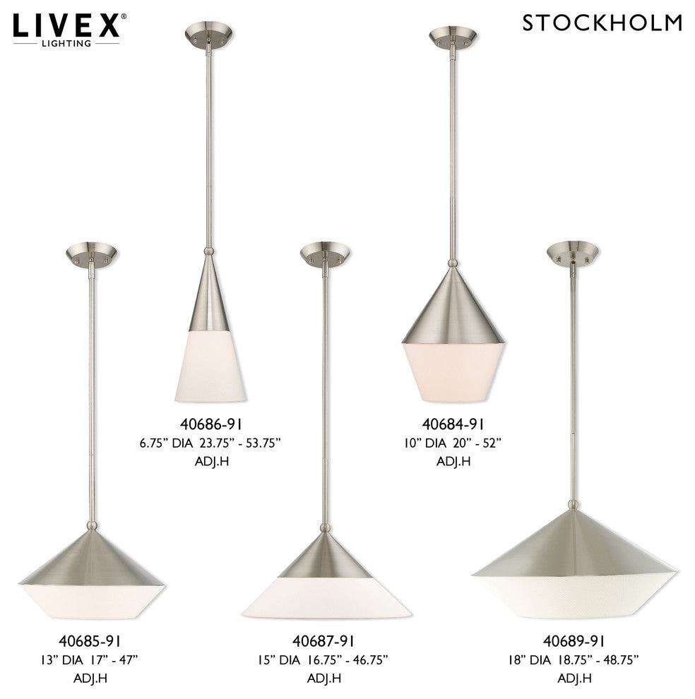 Livex Lighting Brushed Nickel 1-Light Mini Pendant