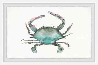 "Pastel Crab" Framed Painting Print, 18"x12"