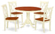 Hlcl5-Bmk-W, 5-Piece Round 42" Table and 4 Double X-Back Chairs