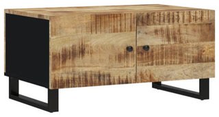 vidaXL Coffee Table Storage Side Table Solid Wood Mango and Engineered Wood
