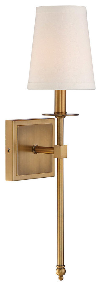 Savoy House Monroe 1-Light Wall Sconce, 20", Warm Brass