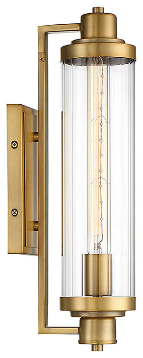 Pike 1-Light Wall Sconce, Warm Brass