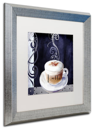Color Bakery 'Cafe Blue II' Art, Silver Frame, White Matte, 16"x16"