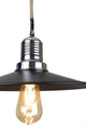 Ixtab 1-Light Industrial Rope Pendant, Black
