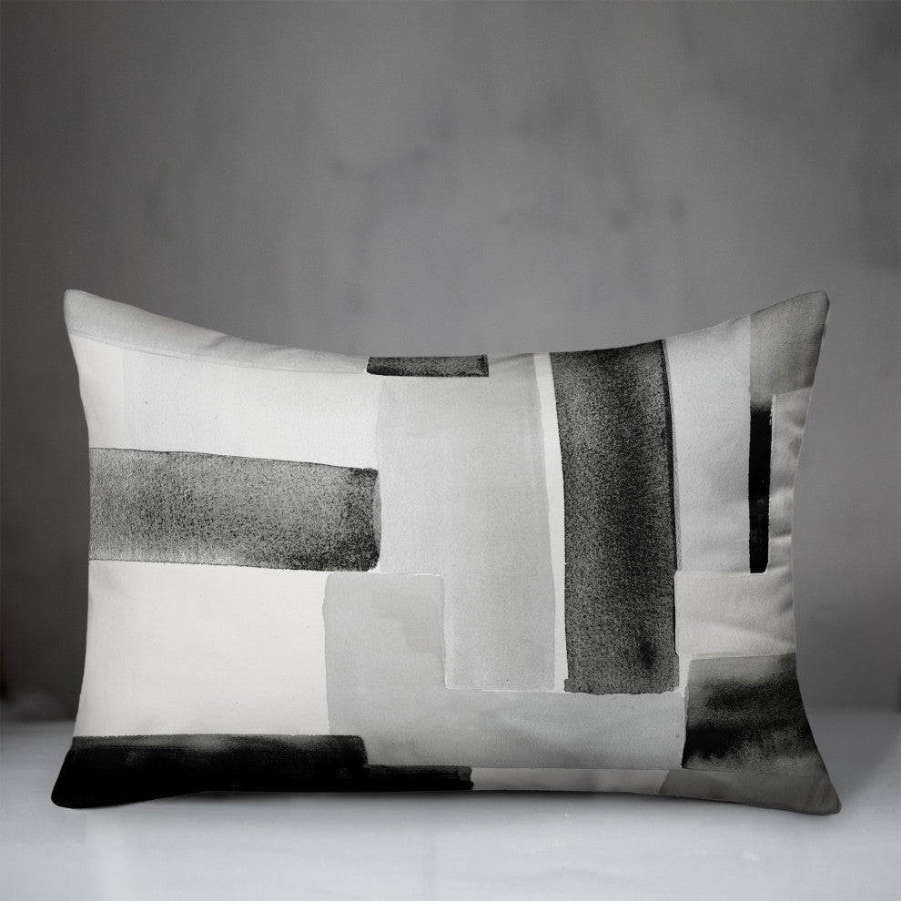 White Abstract Design 14x20 Indoor/Outdoor Pillow