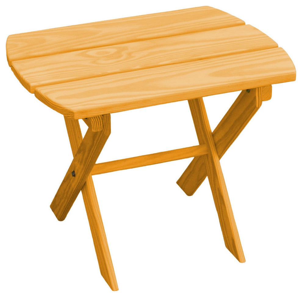 Pine Folding End Table, Natural Stain