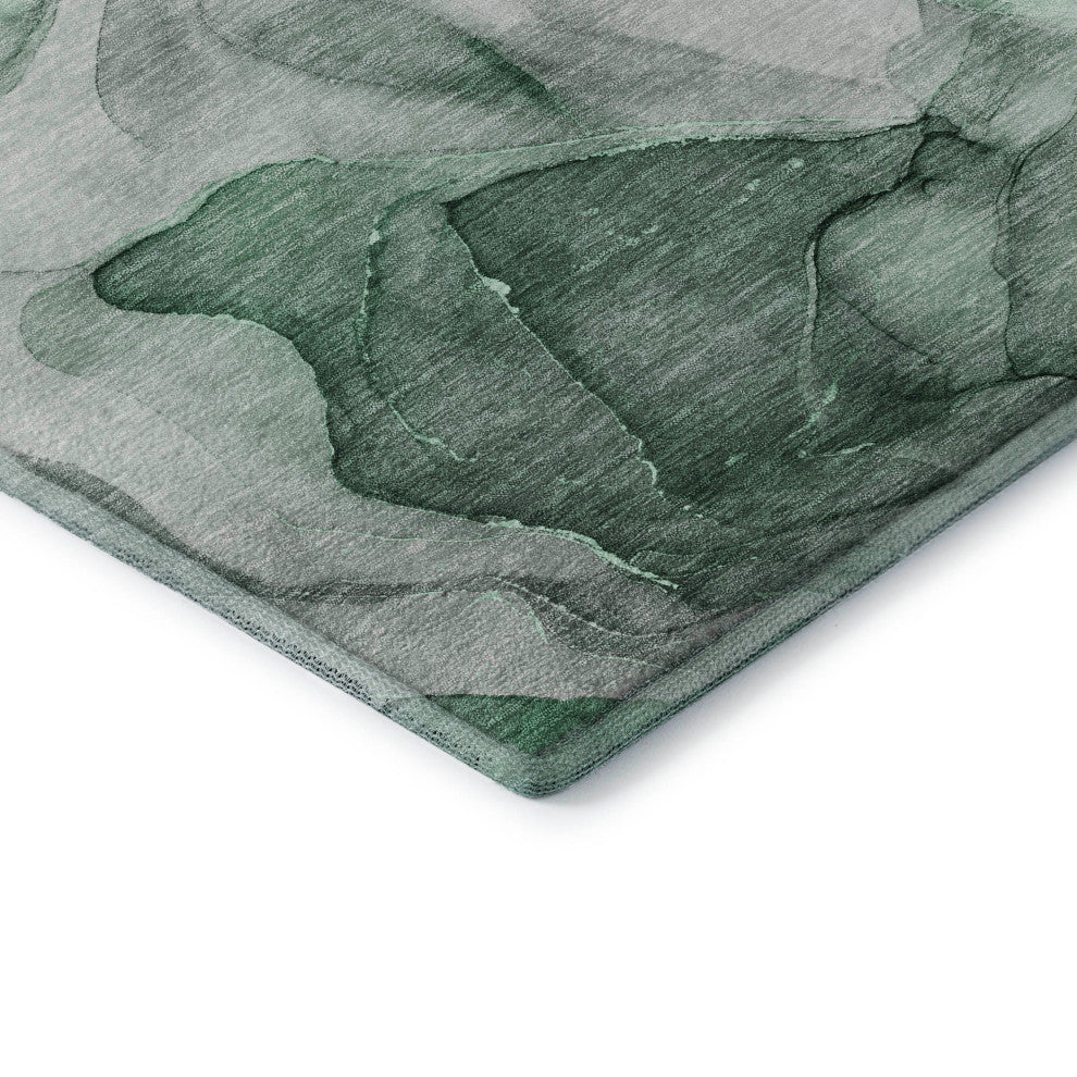 Premium Machine Washable Mayfield AMF504 Green 8' x 10' Rug