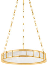 Leda LED Chandelier, Vintage Brass
