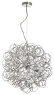 Tubular 6-Light Pendant, Polished Chrome
